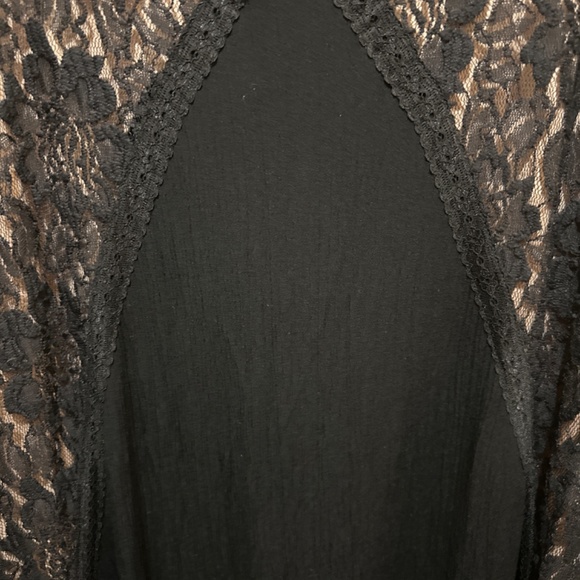 Torrid Lace print boho lined sleeveless key hole women midi dress Sz 1 - Picture 9 of 16